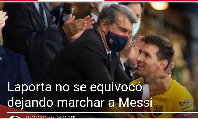 加媒称现在没有人哀叹梅西离开 时间证明拉总做对了