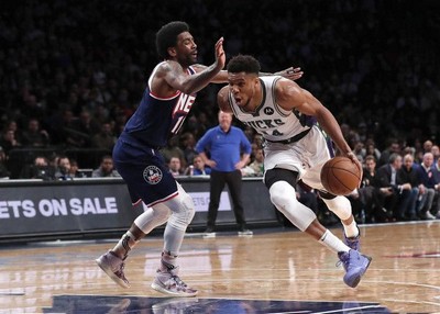 字母后撤步三分绝平篮网 篮网开始发力