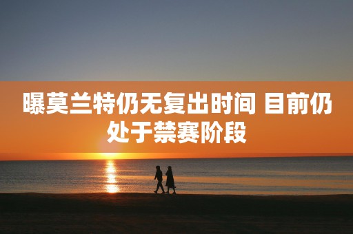 曝莫兰特仍无复出时间 目前仍处于禁赛阶段